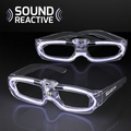 Flashing White Light Up 80s Style Shades with Sound Reactive LEDs - 5 Day